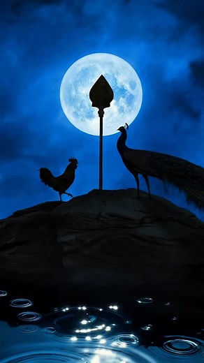 Murugan’s Vel, Seval & Mayil – A Devotion Through the Night ✨🦚🙏🏽 While the world sleeps, Seval and Mayil keep their gentle vigil beside the Vel. As the first light touches the earth, their devotion to Murugan shines even brighter — a symbol of protection, purity, and eternal love 💛🦚✨ #LordMurugan #VelMurugan #MayilAndSeval #DivineDevotion #MuruganBlessings #ramesstudios | Rames Studios