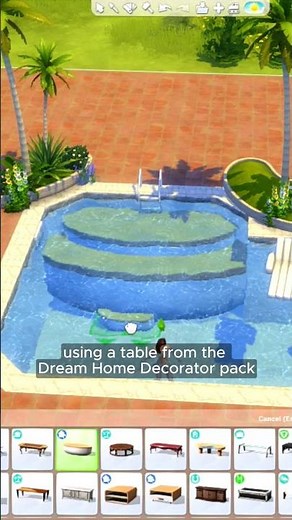 4 TIPS build stairs in sims 4 POOL #sims4tips #sims4shorts #sims4pool