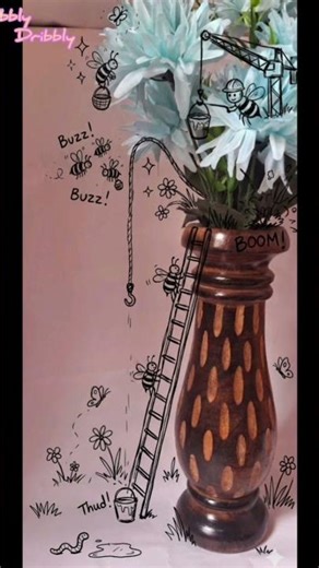 Pinterest-style doodle art tutorial made using AI 🐝🍯