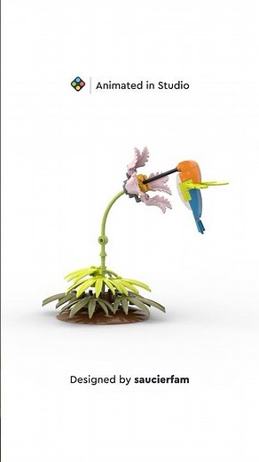 Animated in BrickLink® Studio™ | Hummingbird Model