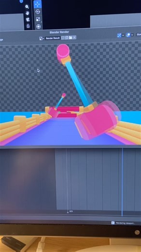 Obstacle course playblast render! 🔨💥 #animation #blender3d #wip #obstaclecourse #videogame #3d