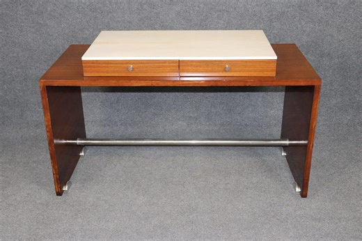 Vintage French Art Deco Desk by Paul Giordano: Faux Marble Top Sofa Table - Etsy