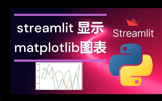 python streamlit 显示matplotlib图表