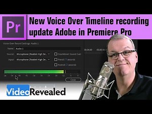New Voice Over Timeline recording update in Adobe Premiere Pro
