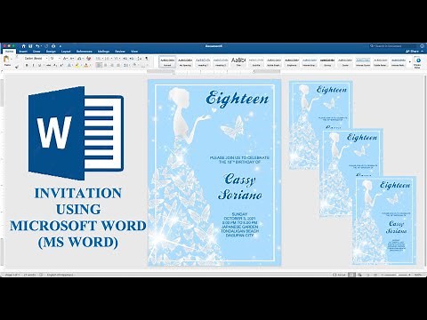 SKY BLUE | How to make DEBUT INVITATION in Microsoft Word (MS Word) | Cassy Soriano