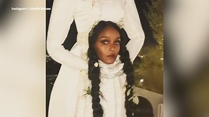 Janelle Monae goes to halloween as headless bride