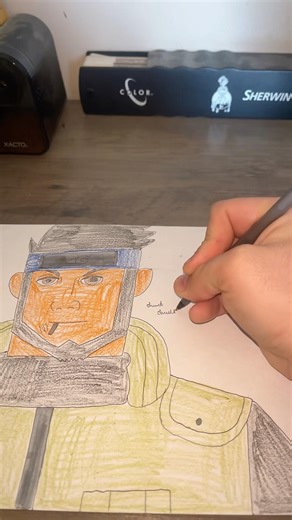 Ya I drew asuma sarutobi from #naruto