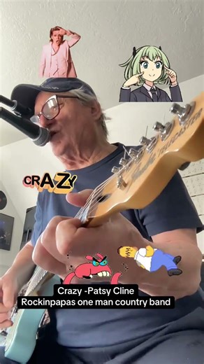 Crazy Rockinpapa’s one man band cover Patsy Cline