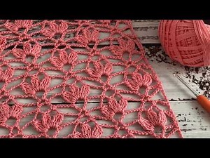 EASY crochet lace! Crochet scarf, shawls, summer top, cardigan. Crochet Video Tutorial