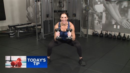 Deep squat with bicep curl - Today's Tip