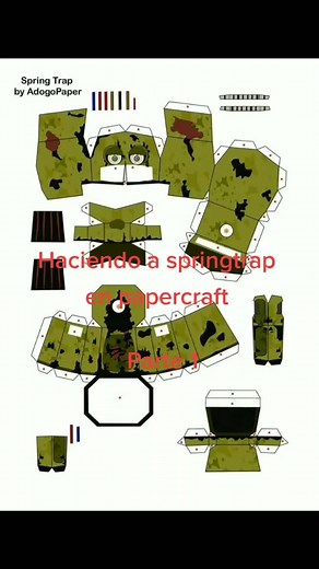 Cómo armar a Springtrap en papercraft - Parte 1