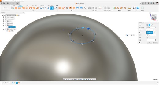 円のスケッチで形状パターンを描きたい