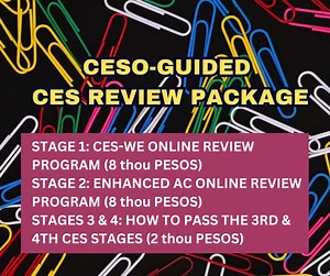 4 comments | CESO-GUIDED DIGITAL CES PROGRAMS CES-WE: https://cesreview.net/home/cesweonlinereview/ AC: https://cesreview.net/home/aconlinereview/ EBOOK- 3RD/4TH STAGES: https://cesreview.net/home/3rd-4th-stages/ | CES Exams Review Center | Facebook