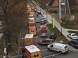 Emergency vehicles swarm the scene of attack on OSU campus