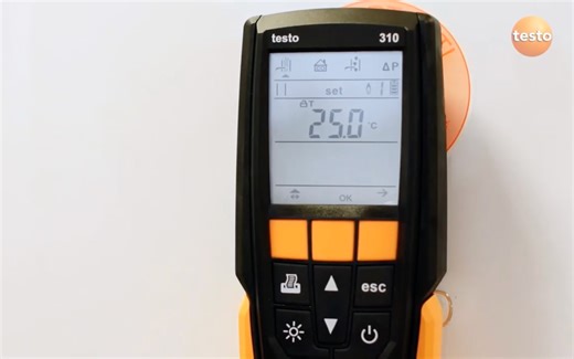 德图testo 310便携式入门烟气分析仪操作视频气体传感器清零冷凝液清空