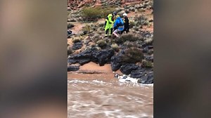Video shows rescue of family trapped by flood waters in Southern Utah