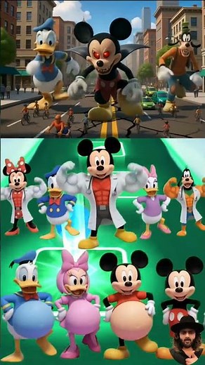 Mickey Mouse 🌻 Transformation Dance Song | Tiles Hop EDM Rush COVER 🎵 #mickeymouse #DameTuCosita