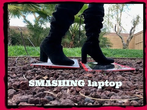Crushing a Laptop with Heels