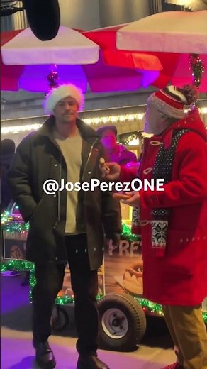 arnold schwarzenegger and Alan Ritchson filming at the Man with the Bag movie set