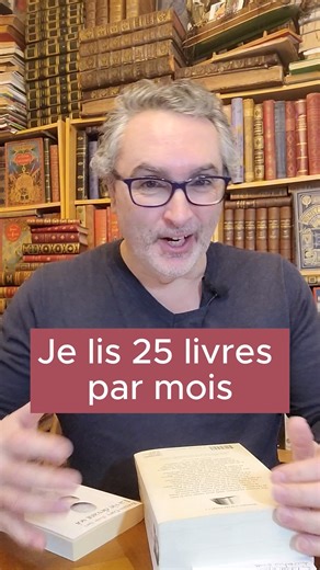 28K views · 8.3K reactions | Je lis 25 livres par mois, cela peut sembler beaucoup, mais la lecture est la grande passion de ma vie ! Pas de méthode particulière, ni de lecture rapide. J'ai surtout tout mon temps, je ne fais presque que cela... #lire #livreaddict #livrestagram #livres #lecture #lectures | Marc Lefrançois | Facebook