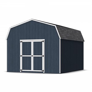 Little Cottage Co. 12x14 Value Gambrel Barn with 6 ft. Sidewalls with Floor, Outdoor Wood Storage Shed Do-It-Yourself Precut Kit
