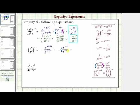 Ex: Negative Exponents - Fractions with Powers Raised to Powers