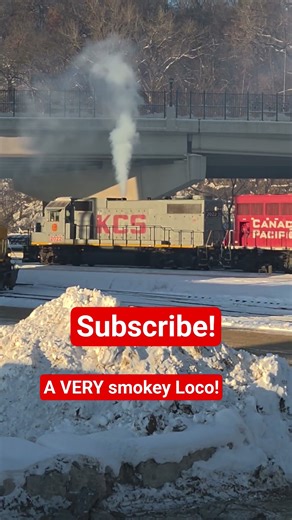 A VERY smokey EMD GP38-2!! #train #railroad