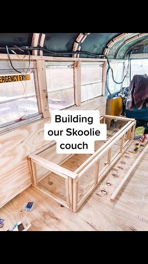 Building Our Skoolie Couch