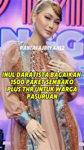 Banjir Pujian! Inul Daratista Bagikan 1.500 Paket Sembako Plus THR untuk Warga Pasuruan