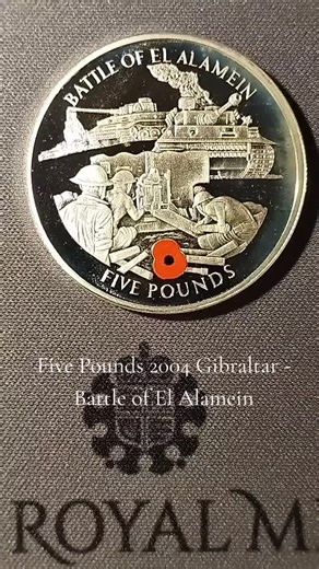 Five Pounds 2004 Gibraltar - Battle of El Alamein #trending #coins #fyp #HistoryTime #viral