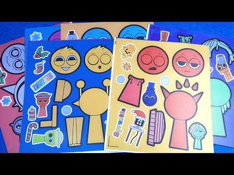 [Paper DIY] Decorate your home with the Incredibox Sprunki Christmas-themed sticker set