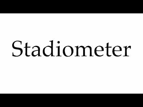 How to Pronounce Stadiometer