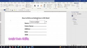 How to Write on the Dotted Lines in MS Word Tutorial: Step-by-Step Guide