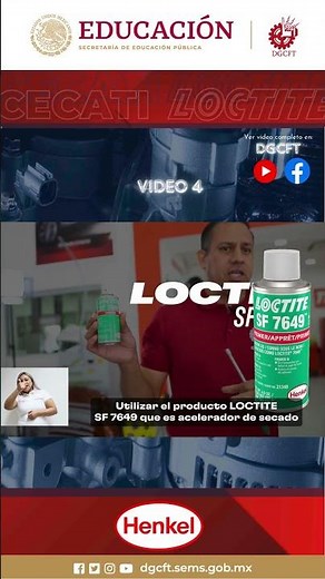 VIDEO 4 PARTE 13 Aplicación Loctite 518 Formador de juntas anaeróbicas & SF 7649 Activador G08