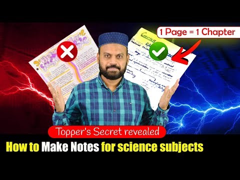 How to Make Perfect Notes for Science Subjects | Toppers notes making method | (EZMatric)