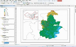 【学习记录】arcgis：研究区域加全国地区、经纬、刻度、图例修改美化