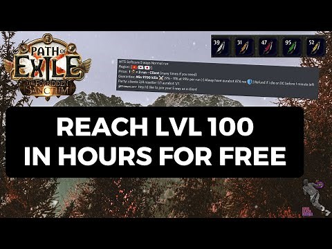[PoE 3.20] How To Reach Level 100 in Hours for No Cost - YOUR BIGGEST FREE CHARACTER UPGRADE