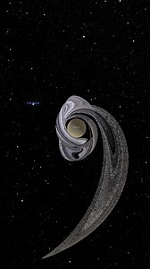 If a pulsar star came close to Saturn, its tidal forces would totally disrupt Saturn's rings. Made using SpaceSim. | Cosmoknowledge