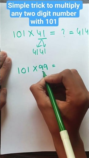 an easy trick to multiply any two digit number with 101#official math tips