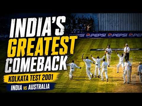 India's Greatest Comeback: Kolkata Test 2001 Highlights | India vs Australia #indvsaus #testcricket
