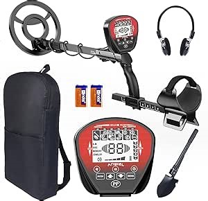 Metal Detector for Adults Professional, Higher Accuracy Gold and Silver Detector, Metal Detector Waterproof Pinpoint, Bigger LCD, 5 Mode, 10" IP68 Coil, New Advanced DSP Chip, Red