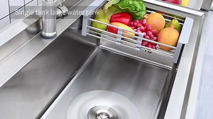 WOCK 40 in. Freestanding 1-Compartment Commercial Kitchen Sink in Stainless Steel with Faucet CSB02