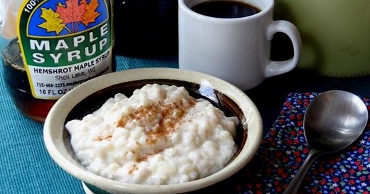 Donna’s Rice Pudding Sweetened With Maple Syrup