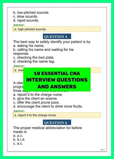 10 Essential CNA Interview Questions and Answers (2026) | Pass Your CNA Job Interview