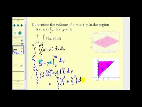 Double Integrals and Volume over a General Region - Part 1