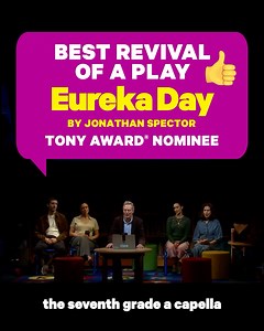 What happens when playwright Jonathan Spector writes two scripts in the same scene? You get the iconic Facebook Live meltdown from #EurekaDayBroadway – now a Tony-nominated triumph of beautiful, biting chaos. 💬 | Manhattan Theatre Club