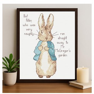 Peter Rabbit Cross Stitch Pattern, Beatrix Potter: Quote (digital Download, PDF) - Etsy