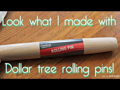 Look what I made out of dollar tree rolling pins | farmhouse decor | ladder
