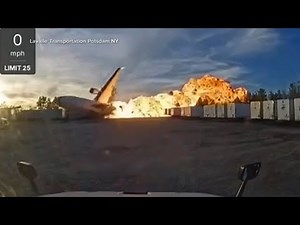 Dashcam video shows UPS plane falling from sky, leaving trail of flames