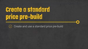 Simpro Premium - How to Create Standard Price Pre-build